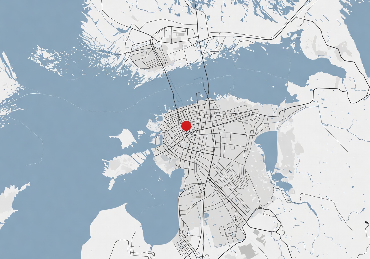 Map indicating Helsinki Office Location